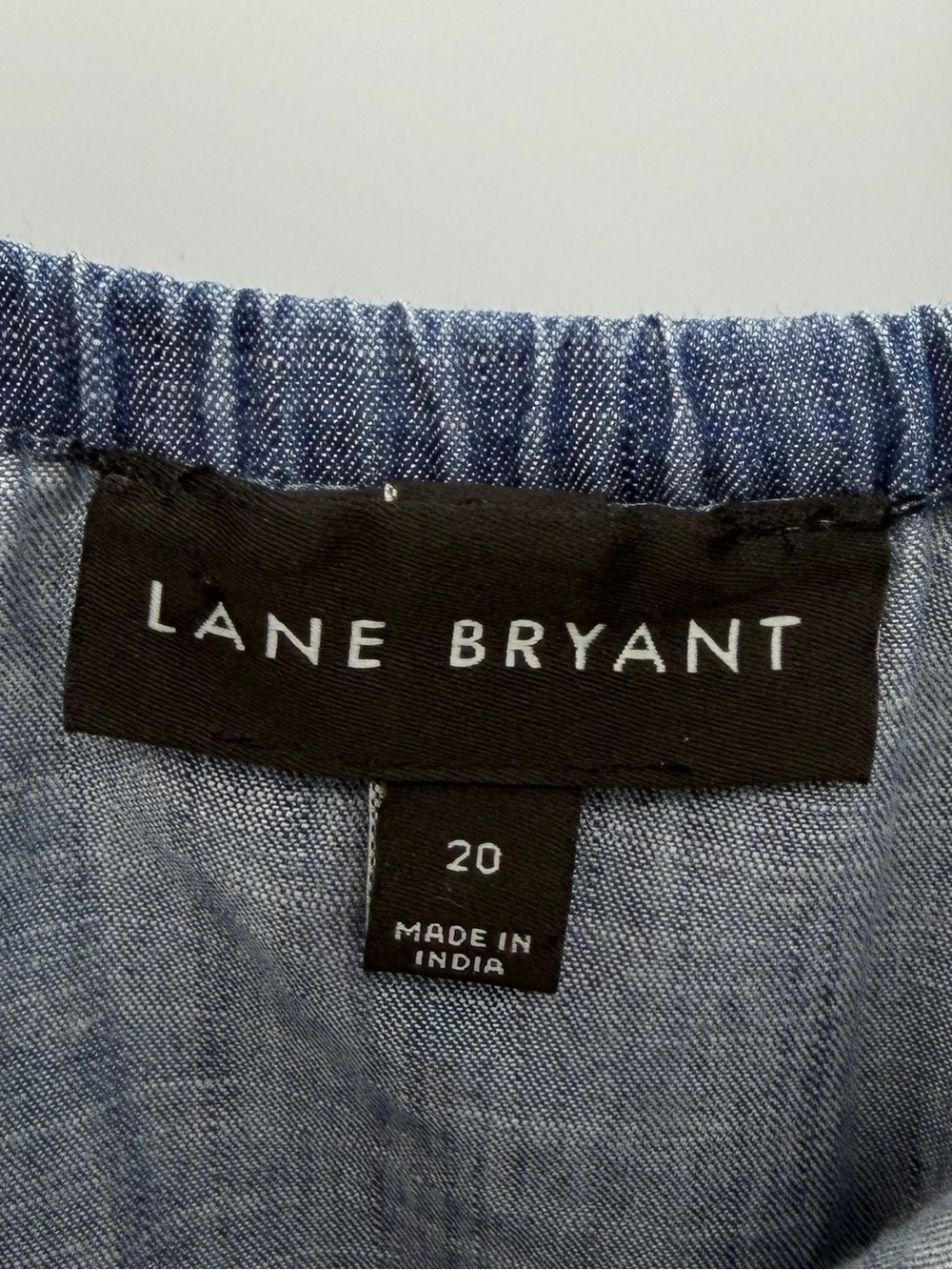 Lane Bryant Tiered Blue Denim Chambray Midi Sundress 20 - Picture 7 of 8